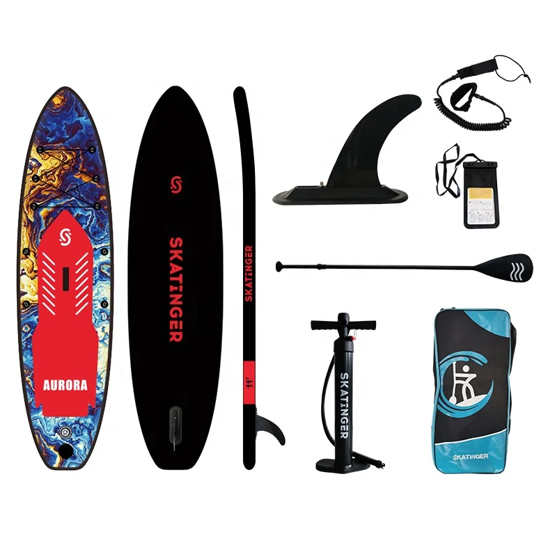 SKATINGER China surfboard manufacturers OEM/ODM  inflatable sup board double layer drop stitch paddle board