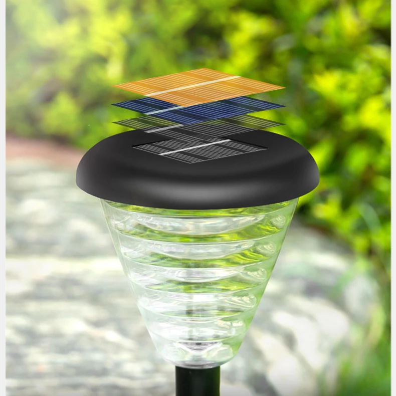Multicolor IP65 Waterproof Solar Powered RGB LED Garden Patio Courtyard Lamp Lights