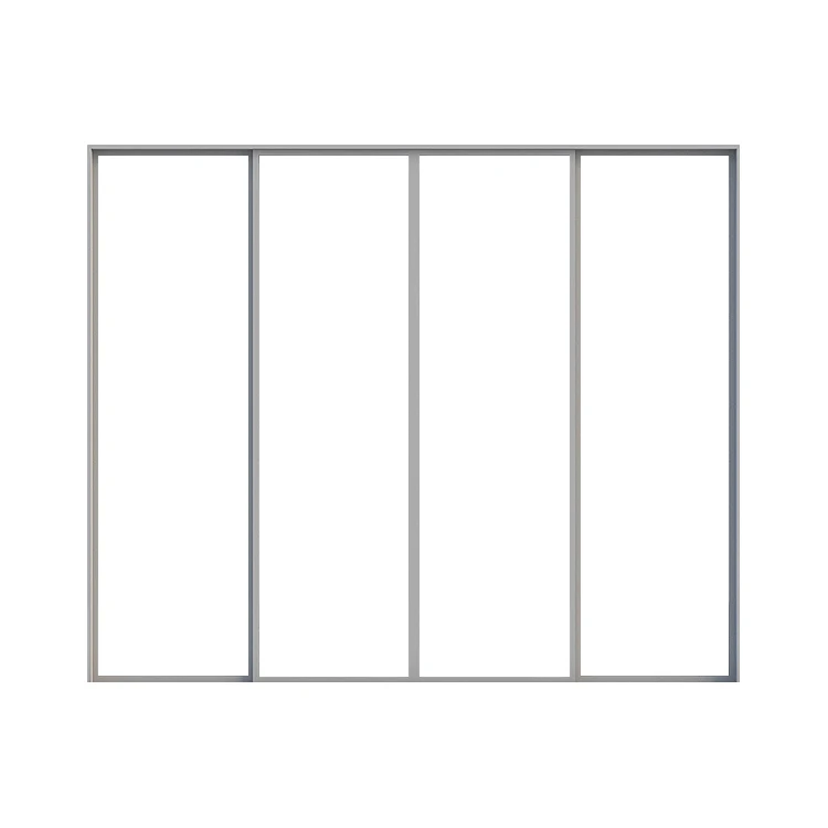 High Quality Minimalist Style Frame Less Tempered Aluminum Sliding Glass Door Interior Partition Door