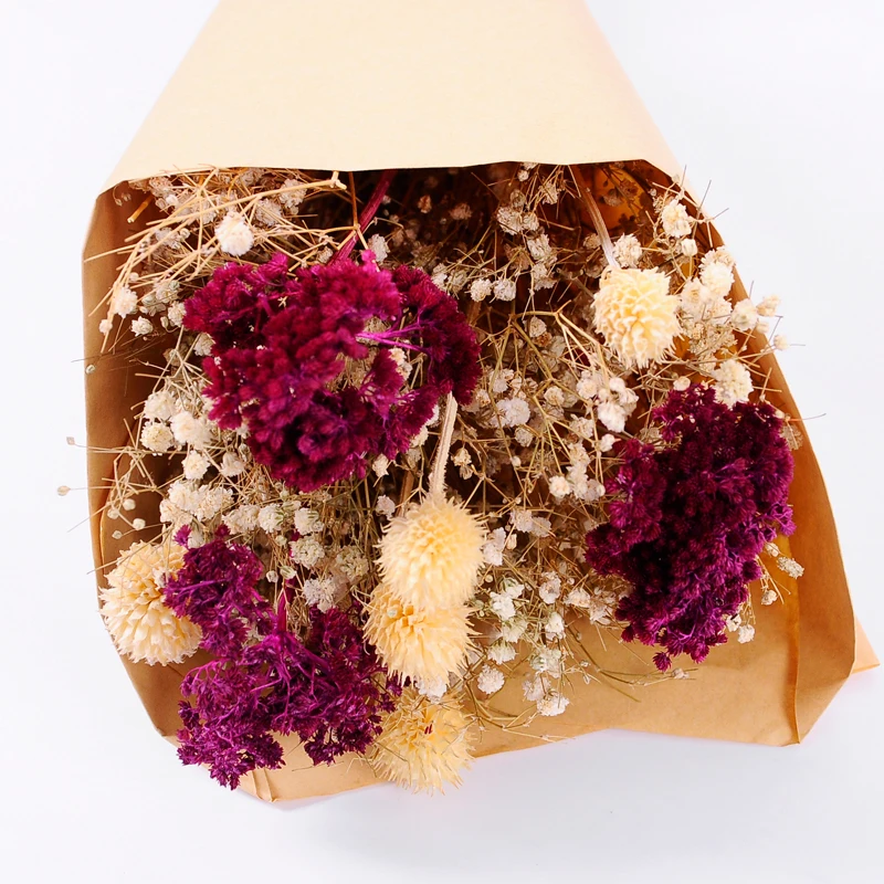 Dried Flowers bouquet Best selling dry flower decor 16*45cm fake  Dried natural items bouquet with paper