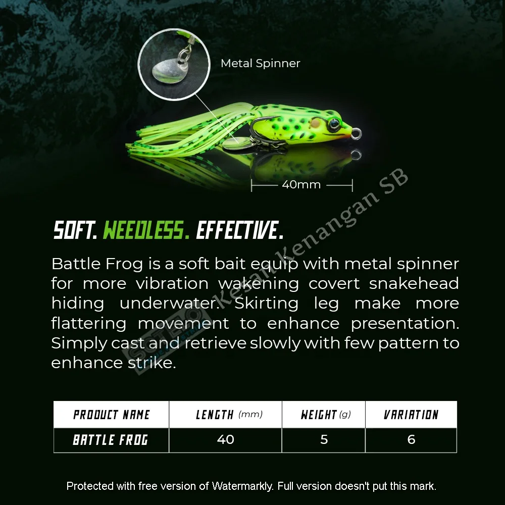 Мягкая приманка Sotelo Battle Frog 40 мм 5 г рыболовные приманки мягкие приманки-лягушки