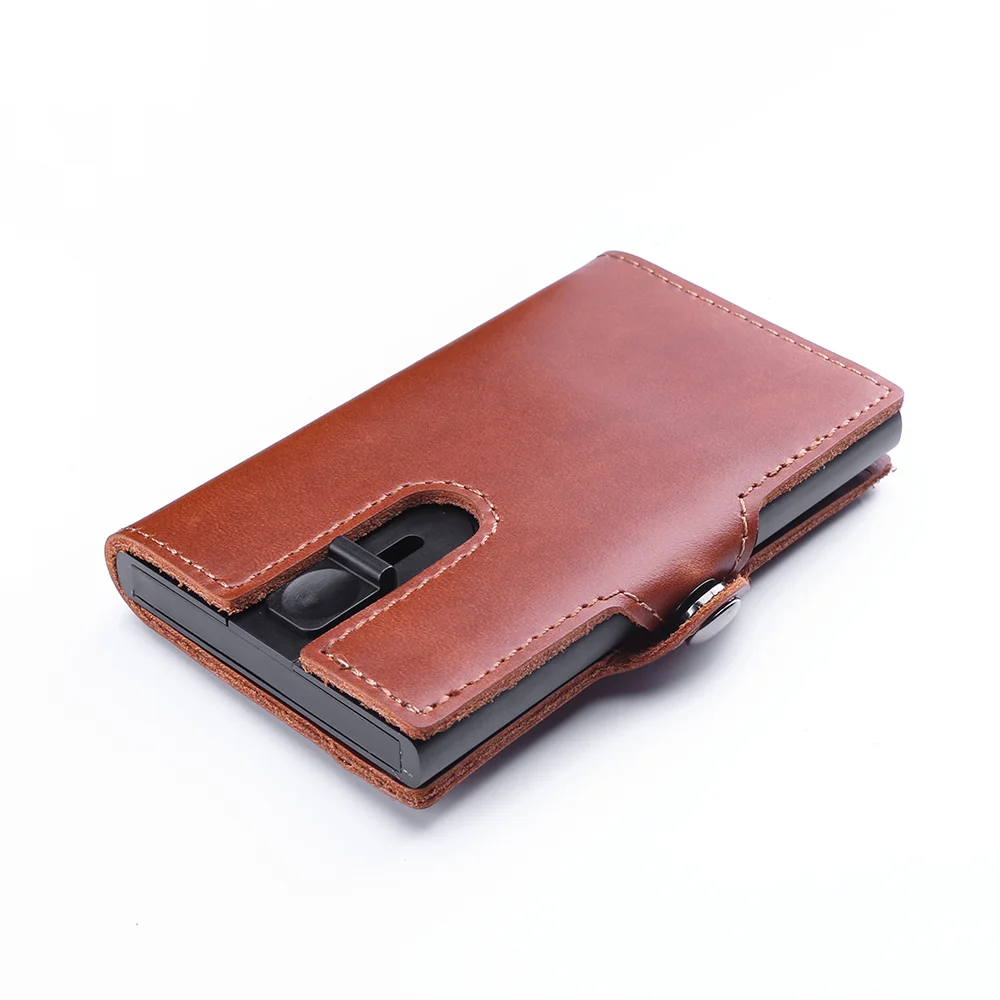 Amazon Best Seller Cow Leather Wallet for Men Women Genuine Top Grain Cowhide Leather Credit Card Holder Wallet