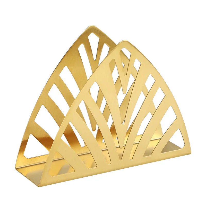 Stainless Steel Tissue Paper Napkin Holder Hotel Dining Table Desktop Metal Gold Sliver Tissue Dispenser