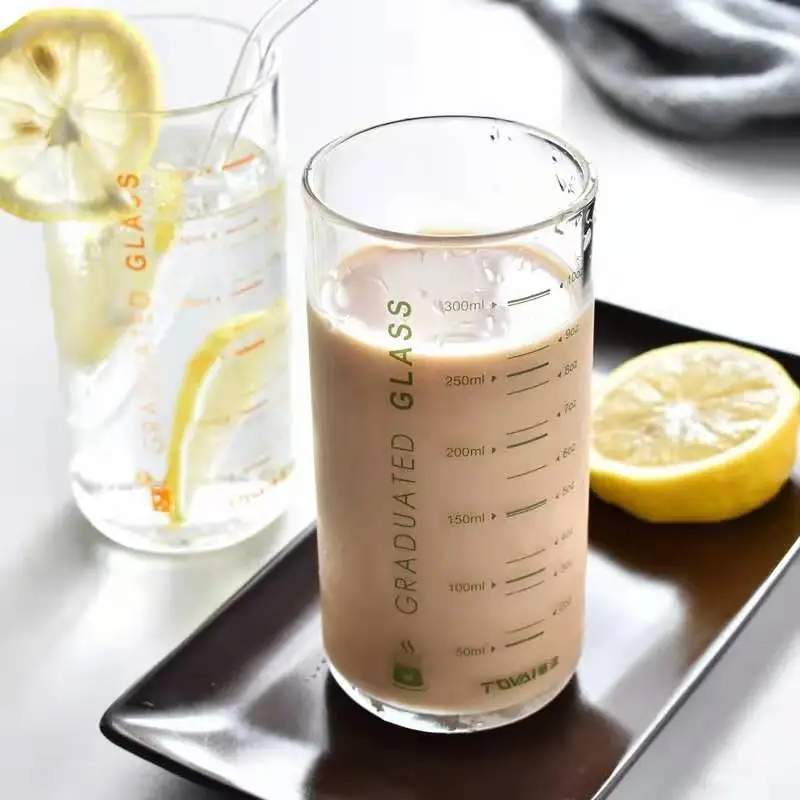 300 ml High borosilicate glass single-layer water cup, large belly cup, milk cup, heat-resistant glass cups