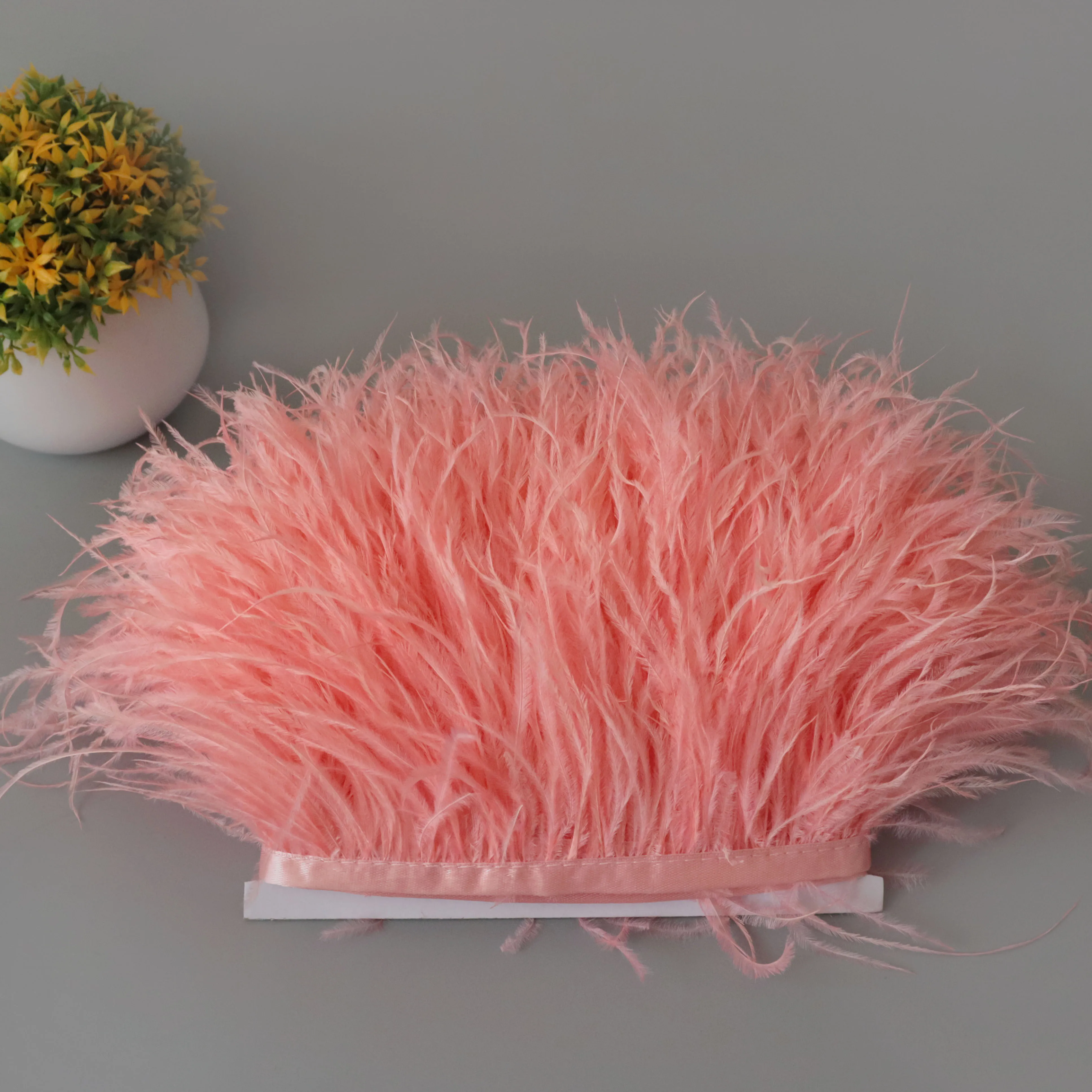 Factory High Quality 57 colors 10-15 cm ostrich feather trim fringe for Boutique Costumes Sewing accessories