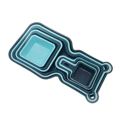 kingforce 10 pieces modular plastic food tray serving set outdoor cooking fast food trays