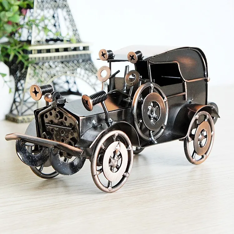 Supply antique motorcycle metal crafts classic car model