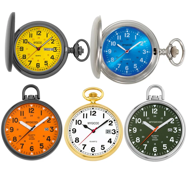 WYGICOO Montre De Poche Relogio De Bolso Cep Saatleri Taschenuhr Pocket Watches Chains For Men