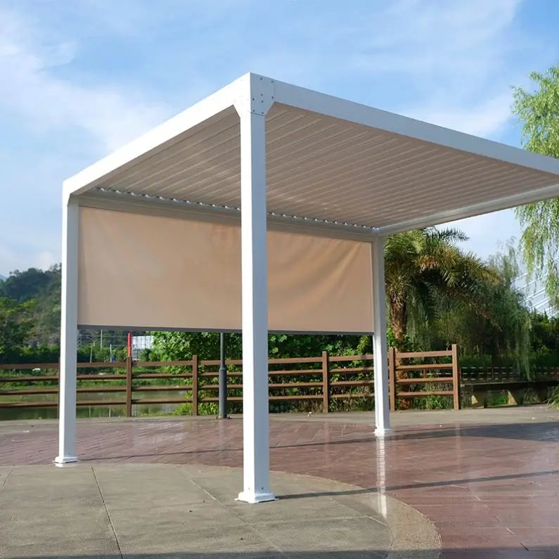 CLEARVIEW aluminum pergola with sliding glass stores automatiques pour luxury pergola 4x3 louvre Aluminum Pergola for house