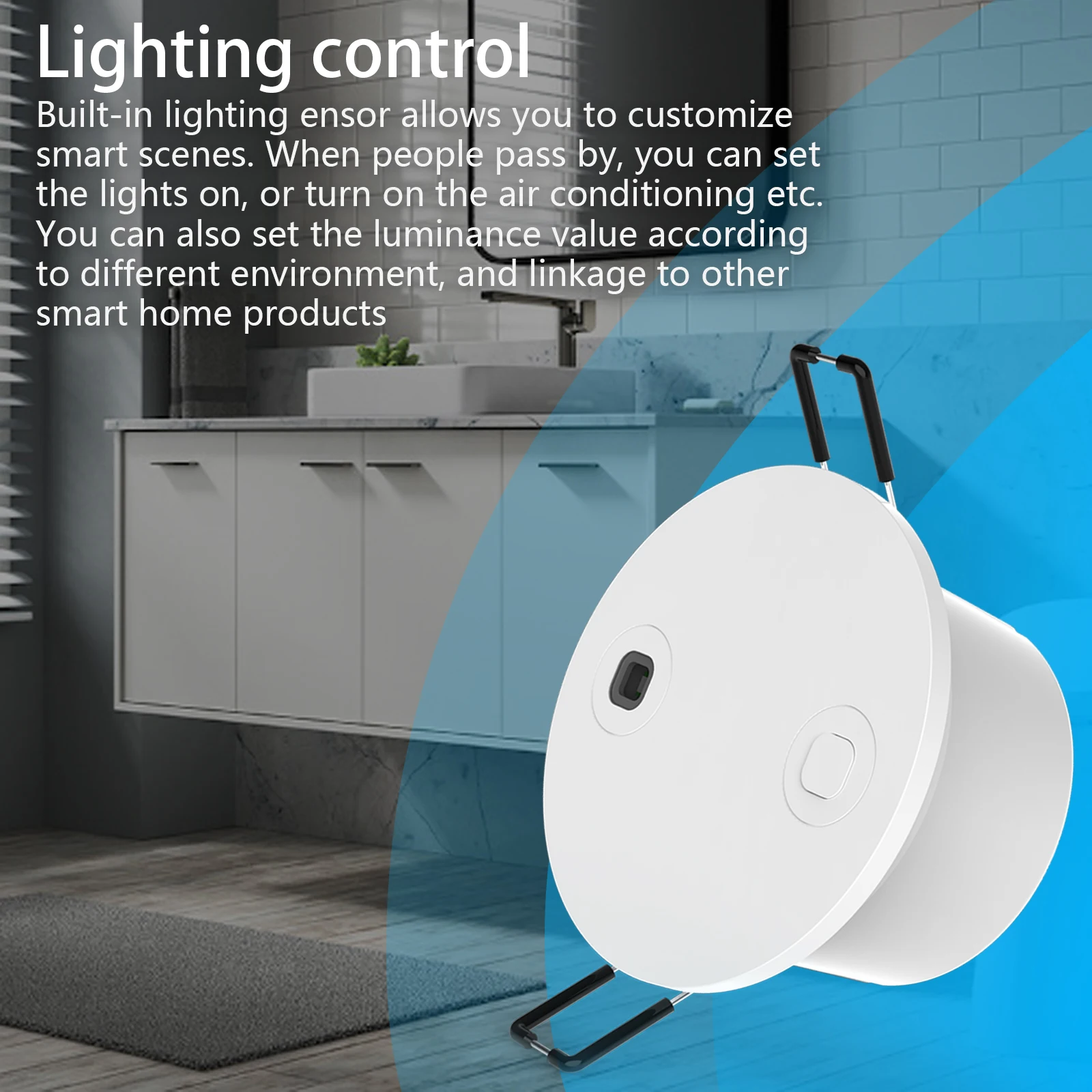 WiFi 110V-240V Radar Human Sensor with Breath Monitoring, Heart Rate Monitoring,Supporting App Check the Monitoring Data