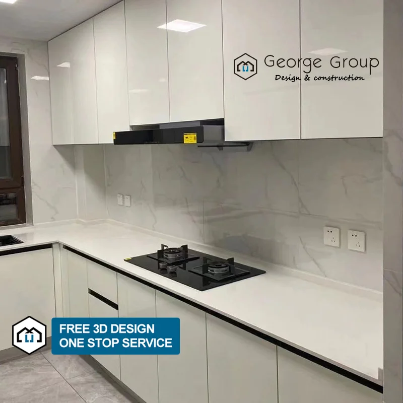 George custom high gloss complete kitchen furniture cupboards cabinet melamine modern designs kitchen cabinets