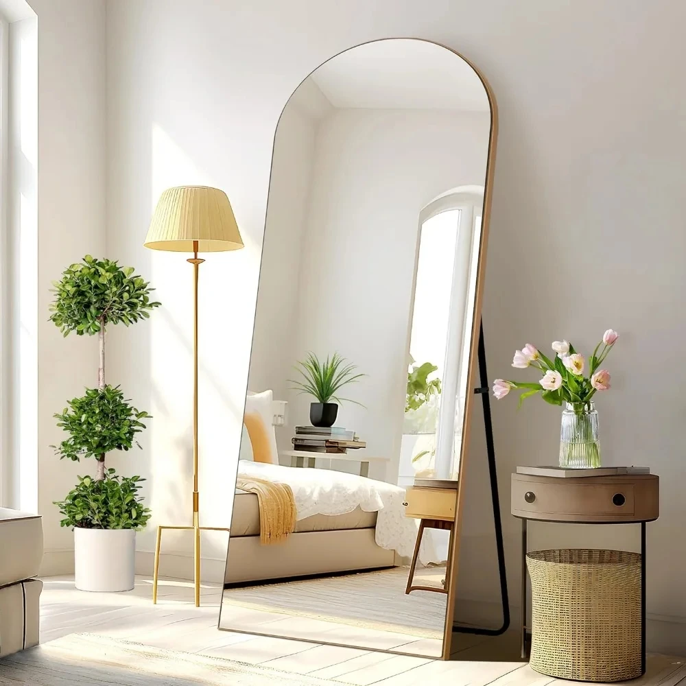 Aluminum Multiple Colors Household Wall Mounted Fitting Dressing Mirror Home Decor Stand Floor Mirrors Full Length Large Size