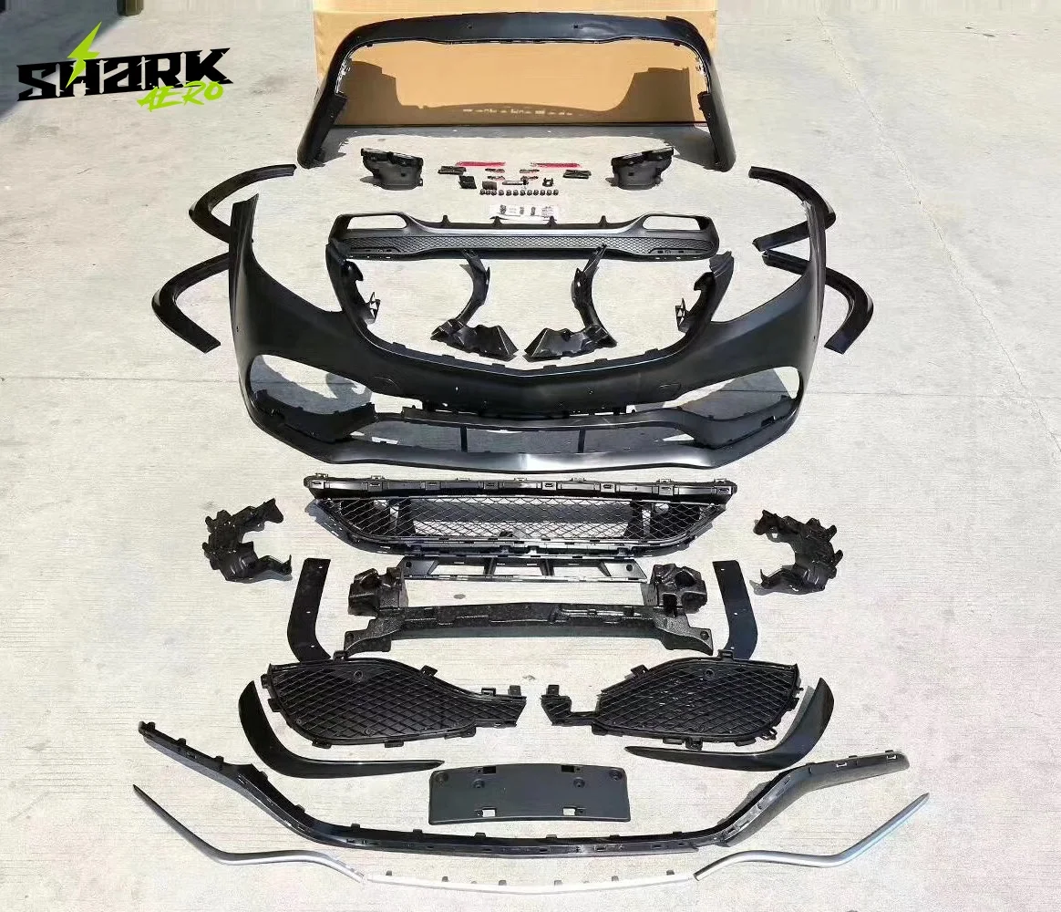 Комплект кузова Sharkaero для mercedes benz x166 GLS 450 350 15-19 аксессуары автомобильный передний бампер задний комплект выхлопных