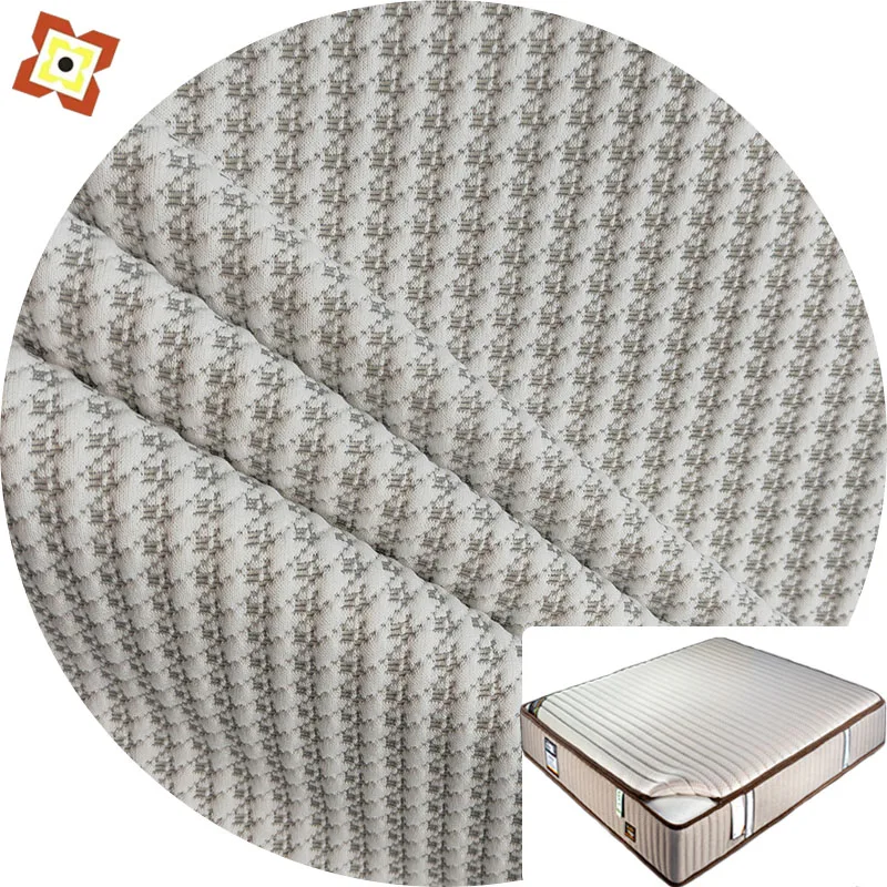 Factory Direct Sales Mattress Fabric 3D Mattress Fabric Latex Pillow Textile Knitted Jacquard Mattress Edge Fabric
