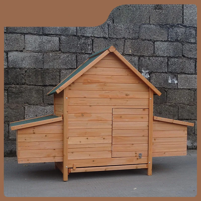 Factory direct sales of solid wood made outdoor rainproof and windproof chicken coop