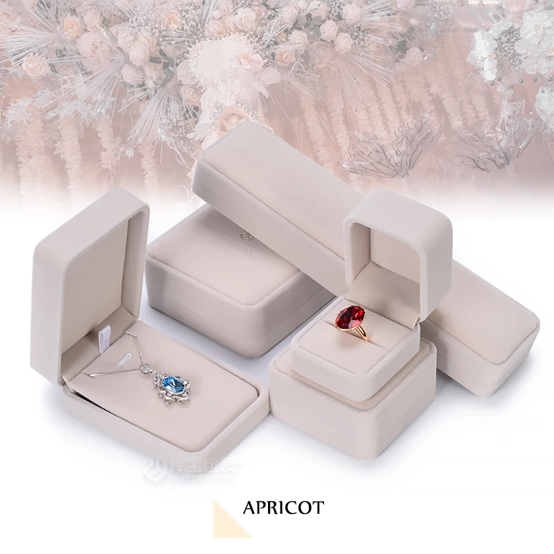 Multi color Custom wedding jewelry packaging set box jewelry box velvet