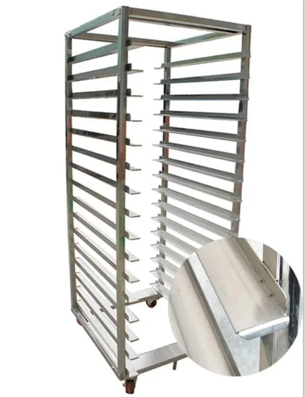 Commercial Kitchen Equipment 201/304 Stainless Steel  Bread Cooking trolley Backering tray Bakery Bread Rack with 20 pans