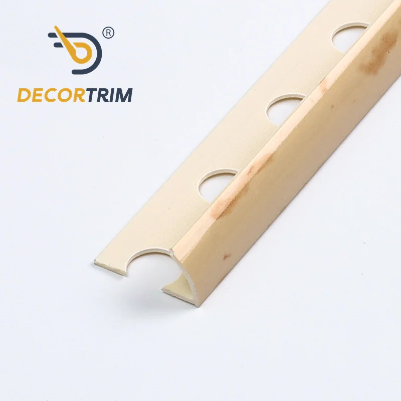 Prolink Factory YJ-J02 Tile Accessories Pvc Round Shaped Plastic Tile Trim For Wall Floor Furniture Decoration