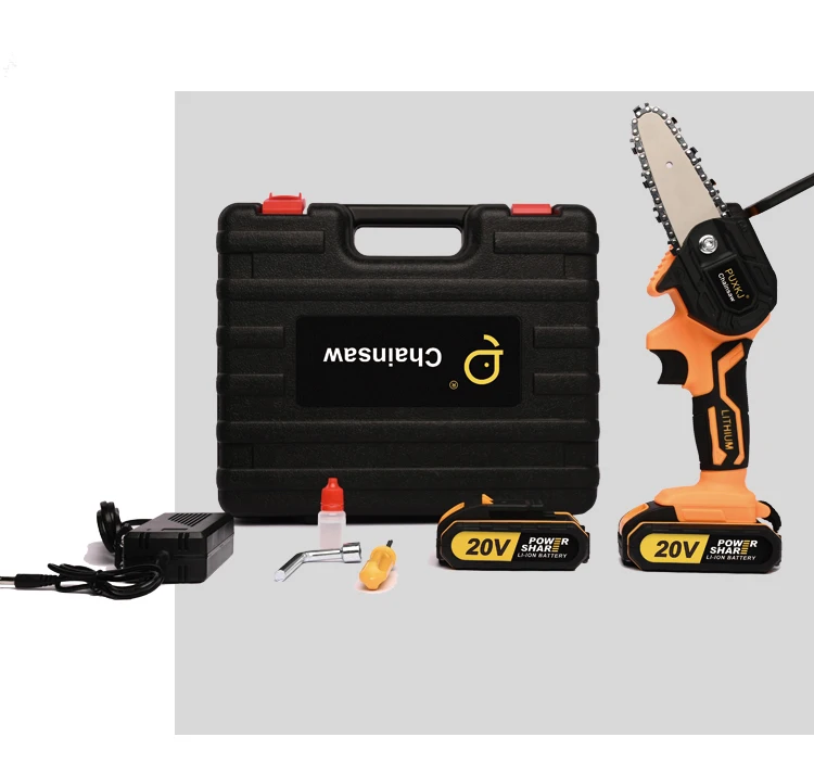 
PUXKJ Mini Chainsaw Hand-held Powered Electric Chain Saw, Small Cordless Battery Chain Saw for Courtyard Branch Wood Cutting 