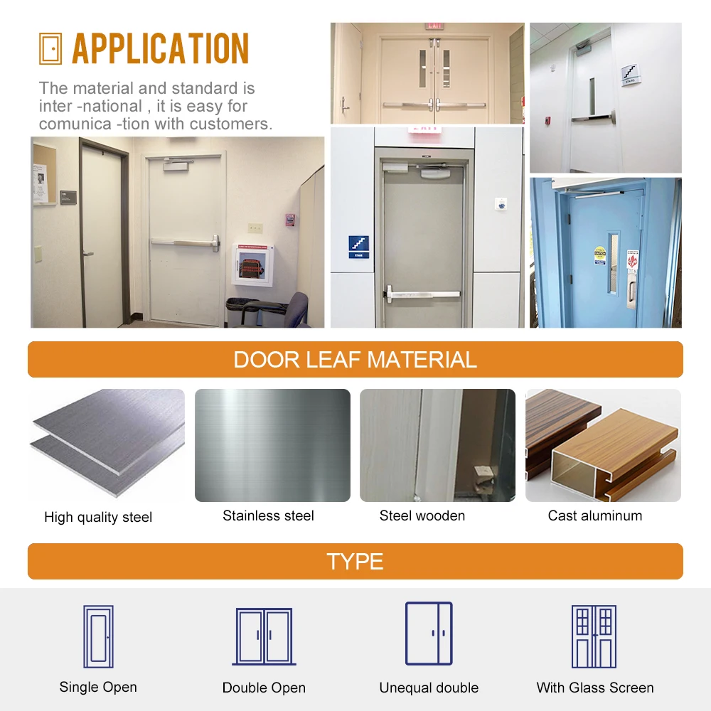 Chinese Factory Customized Luxury Security Fiberglass Door American Glass Panel Designed Exterior Door for Apartment