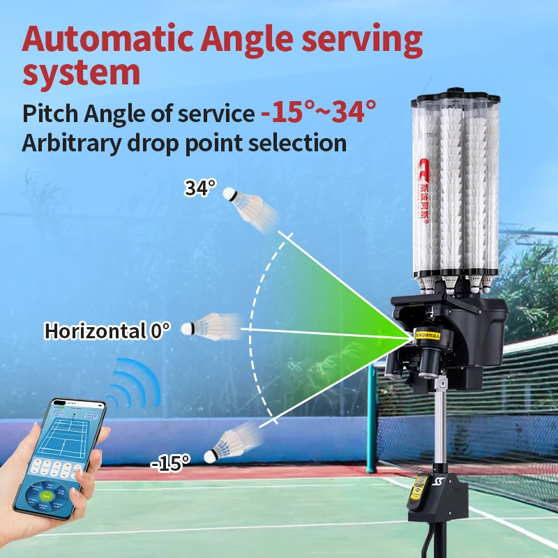 Hot Sale The New Shuttlecock Shooters Siboasi  Badminton Training Machine Badminton Launching Machine