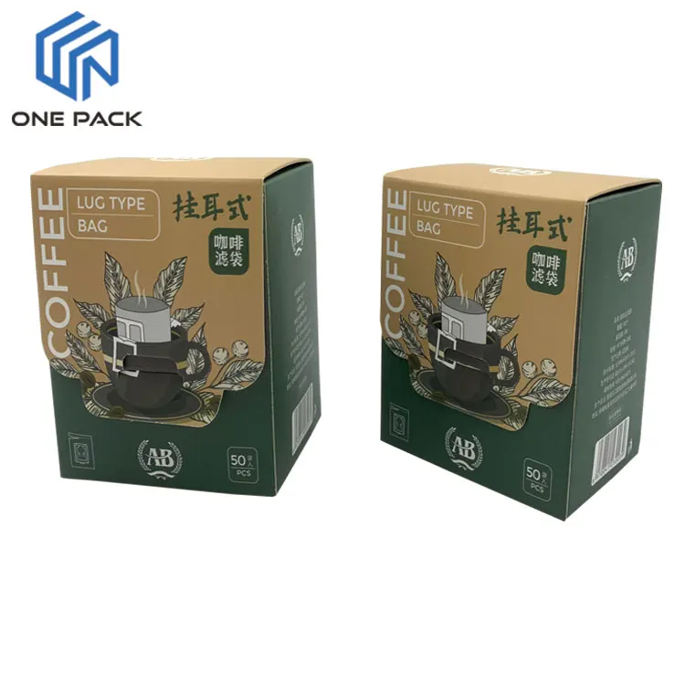 custom printed Portable Drip Coffee box Filter Sachet Coffee Filter Bag Paper Packaging Boxes