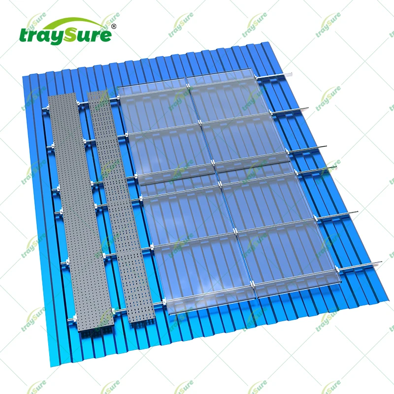 TRAYSURE Solar Mounting System Solar Panels Brackets Customized Cable Management Tray Solar Mounting System