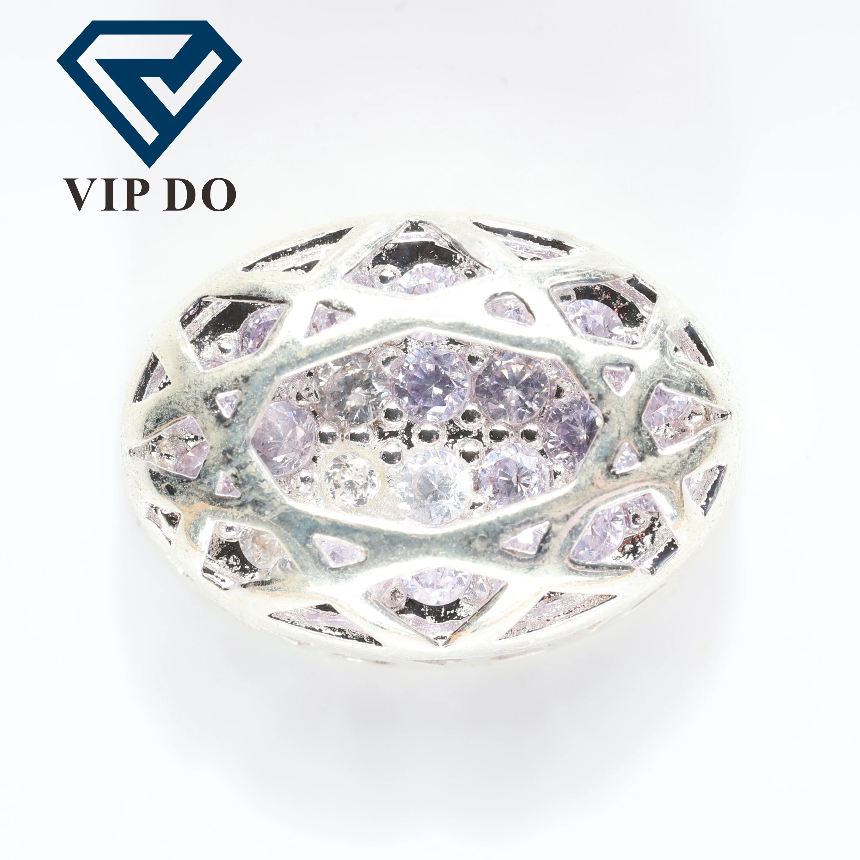 Selling oval cut silver plated hollow inlaid zircon clothing accessories Diamond DIY shoes bags earrings necklace diamond