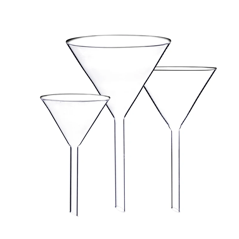 
Outstanding quality high transparency silicon dioxide cone glass funnel 