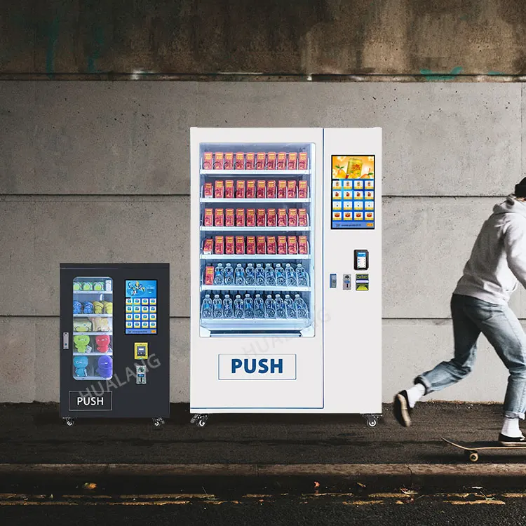 Classic Drink Vending Machine Cashless Vending Machine Spiral Vending Machine With 21.5 Inches Touch Screen For Wholesale