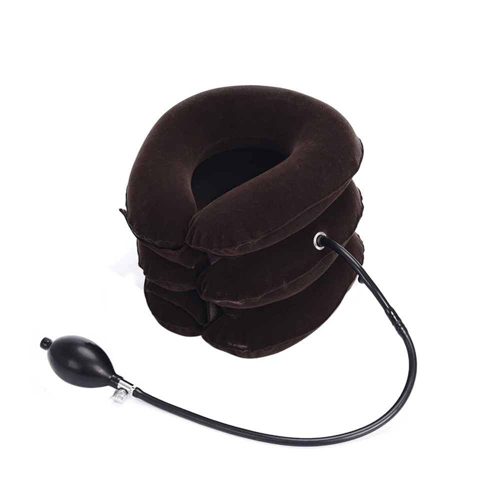 Multi-Color Manual Fast Inflation Velvet Cervical Traction Device Class I Instrument for Pain Relief Enhances Cervical Health