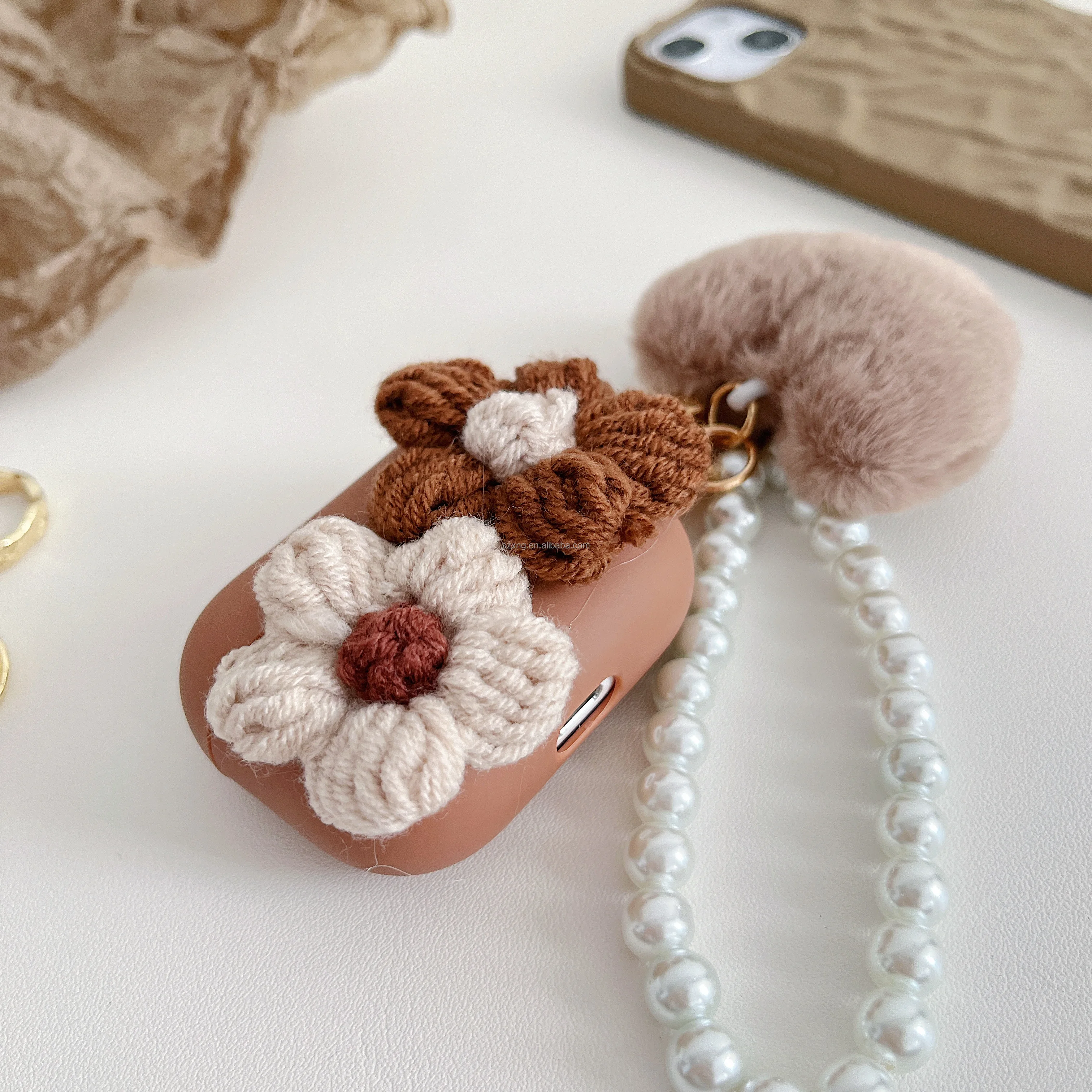 high quality women girl charm trend leather Luxury Designer case  for Apple Airpods 12 gen 3 4,   leather air pods pro case 2021