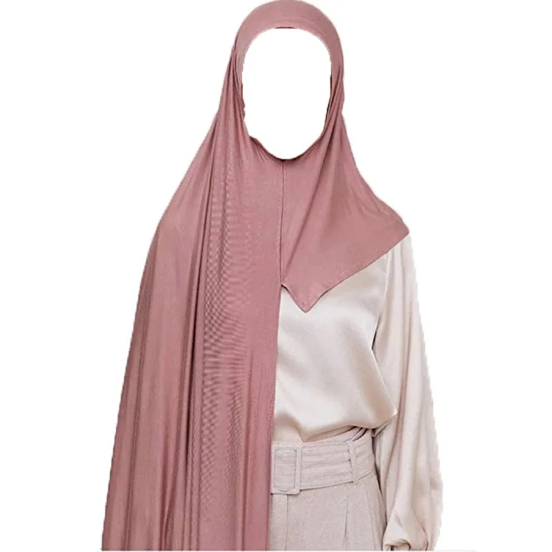 2023 Hot Sale 85*175CM Islamic Muslim Instant hijab Jersey WOMEN One Loop Jersey Scarf With Full Neck Cover