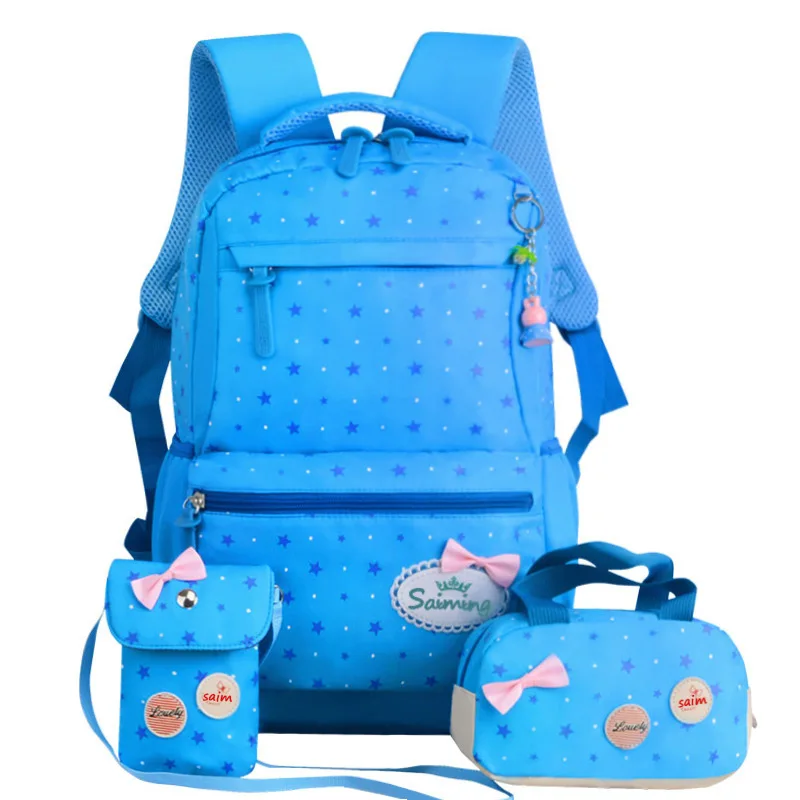 
Hot 3 pcs set fashion lightweight student backpacks school bags for girls 