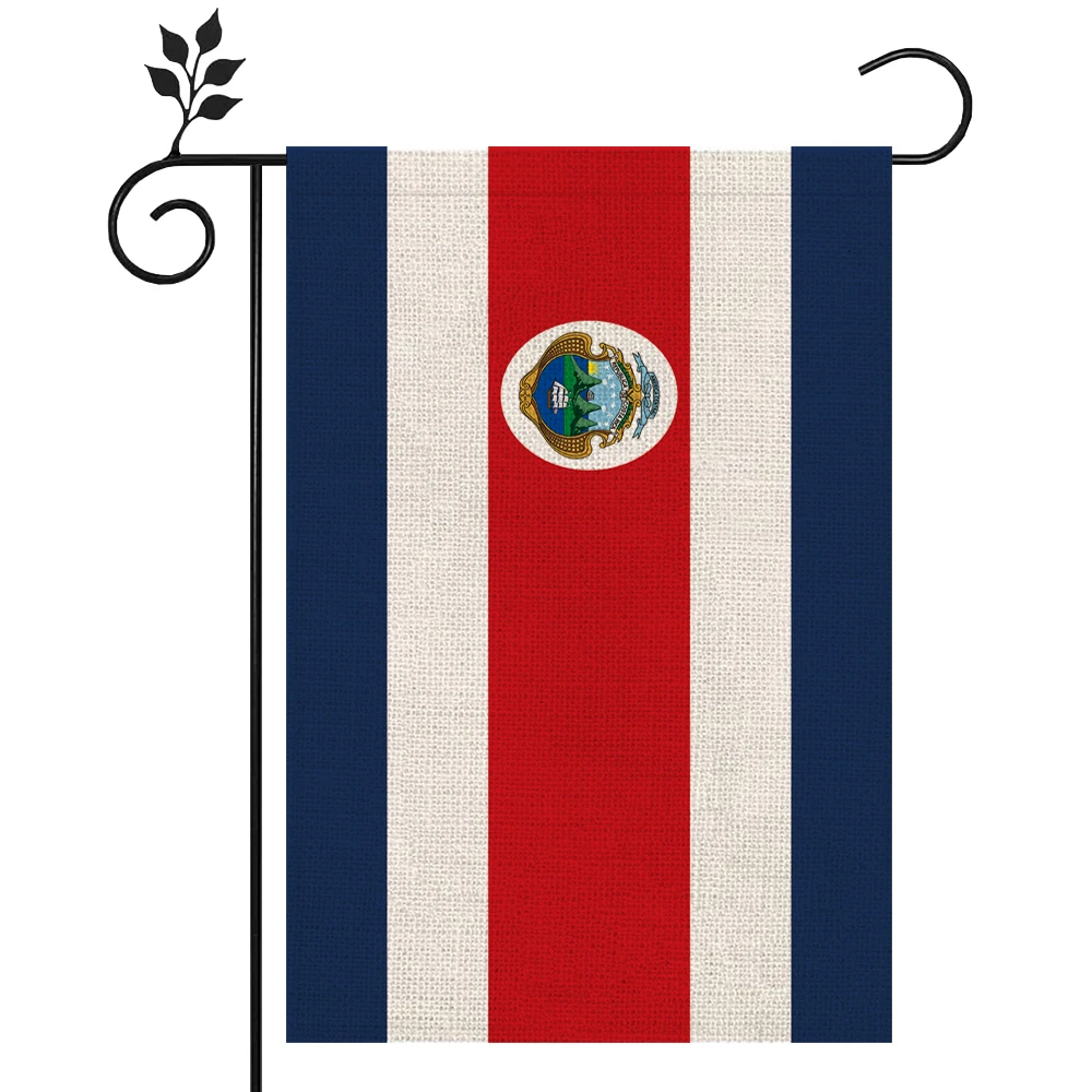 Costa Rica Flag Outdoor High-quality Linen Material 12*18In More Styles For You To Choose From