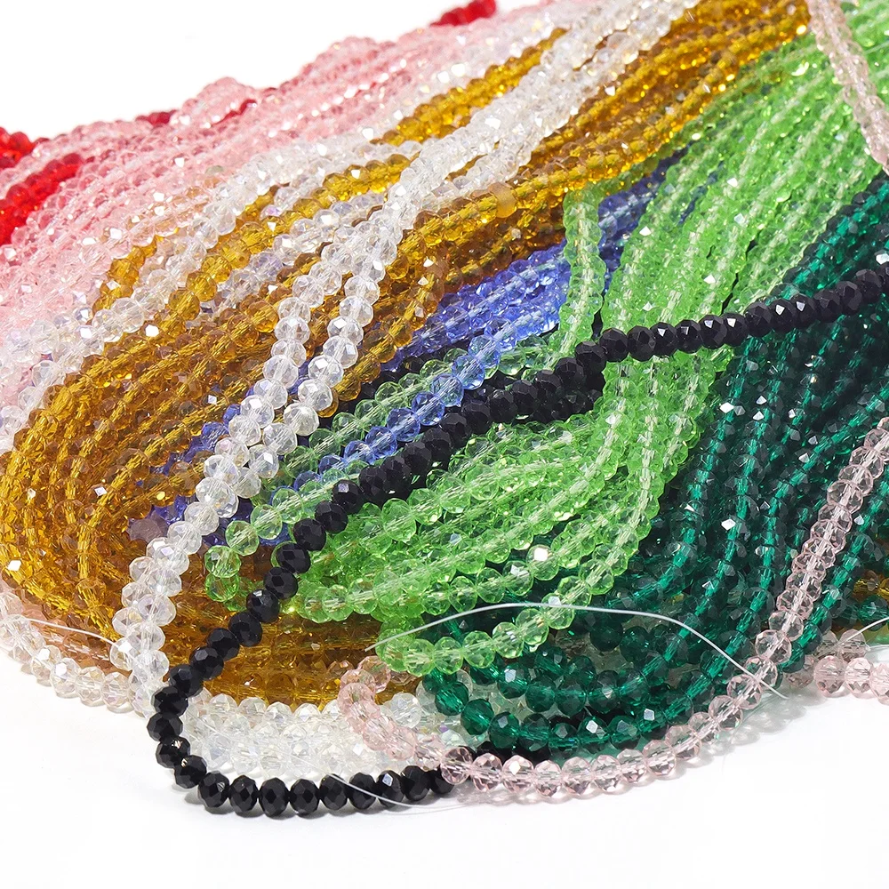 Beautiful Round Glass Stone Beads Wholesale 2mm 3mm 4mm 6mm 8mm 10mm Glass Crystal Bead For Jewelry Making Decoration