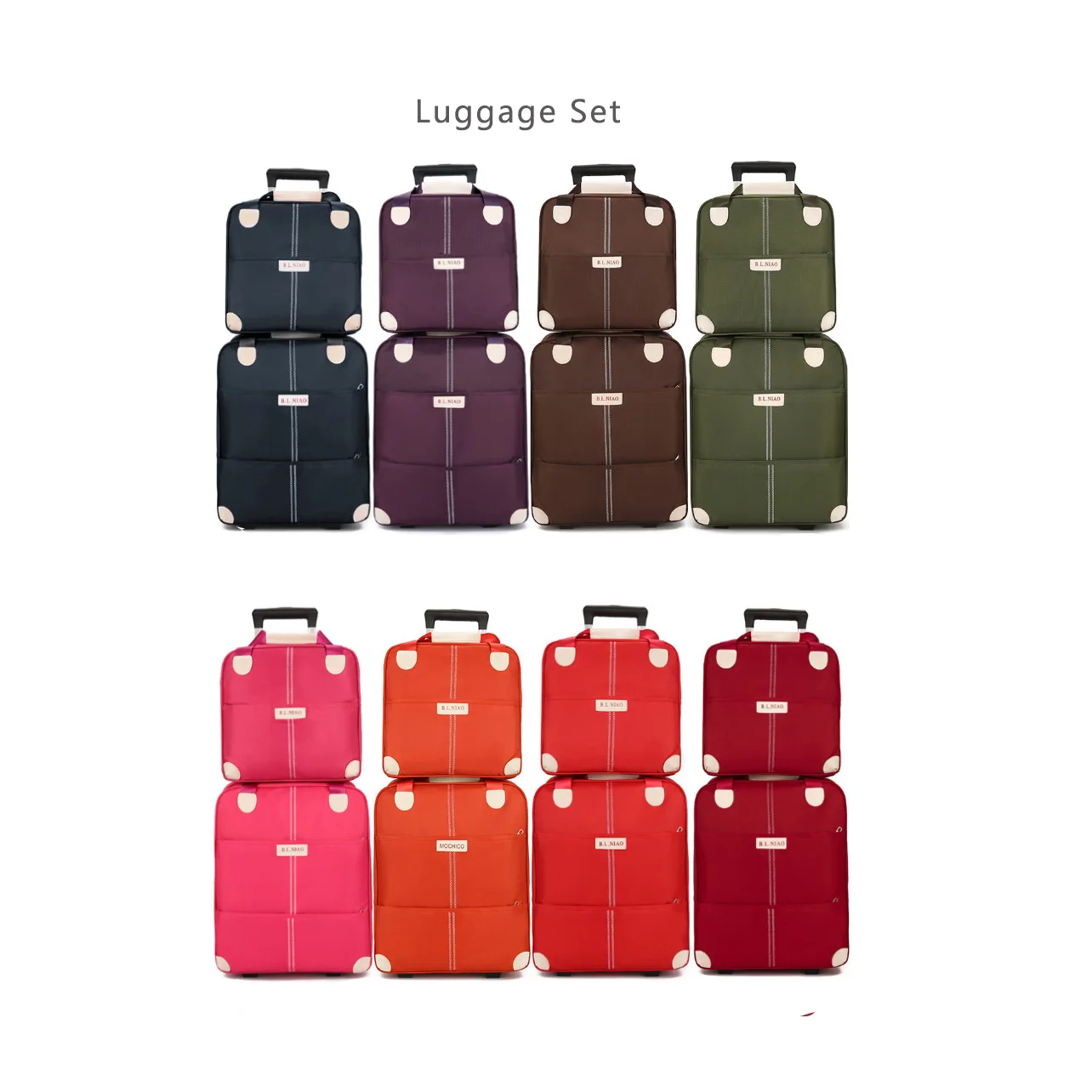 Luggage with Handbag Set Suitcase Spinner Softshell lightweight Softside Expandable Rolling Travel Luggage Airline Approved