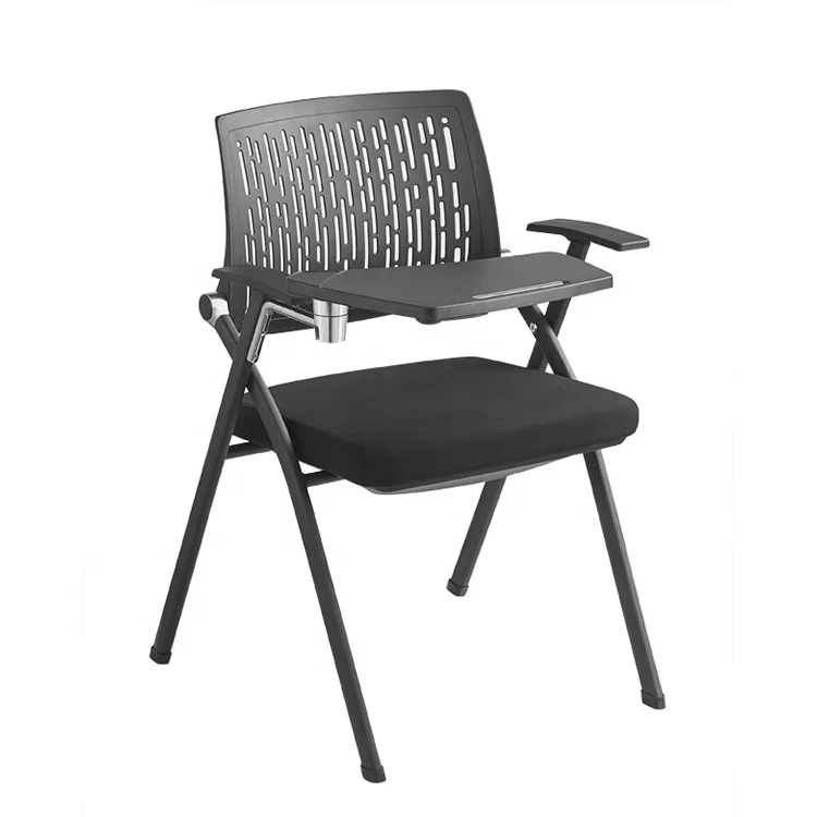 Maiteshi Office Furniture Staff Stackable Mesh Office Training Chair With Plastic Writing Pad
