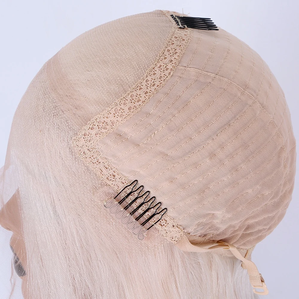 Snow White Full Lace Human Hair Wigs HD Loose Deep Wave Platinum Blonde 13x6 Lace Front Wig Virgin Human Hair