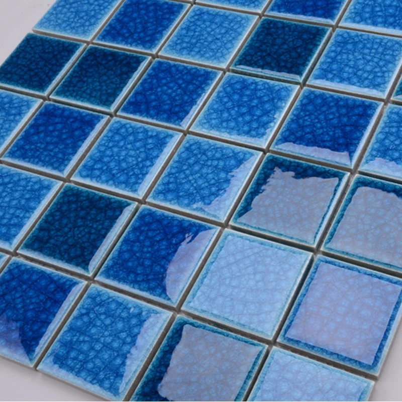 2021 cracked ice glaze blue mosaic pool tile wall tiles price in malaysia