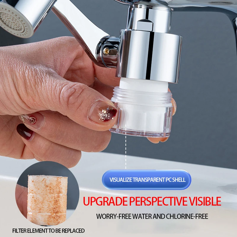 2024 New Hot Sale Nano Taps Filter Faucet Aerator Bathroom Extension Bubbler Swivel Faucet Extender