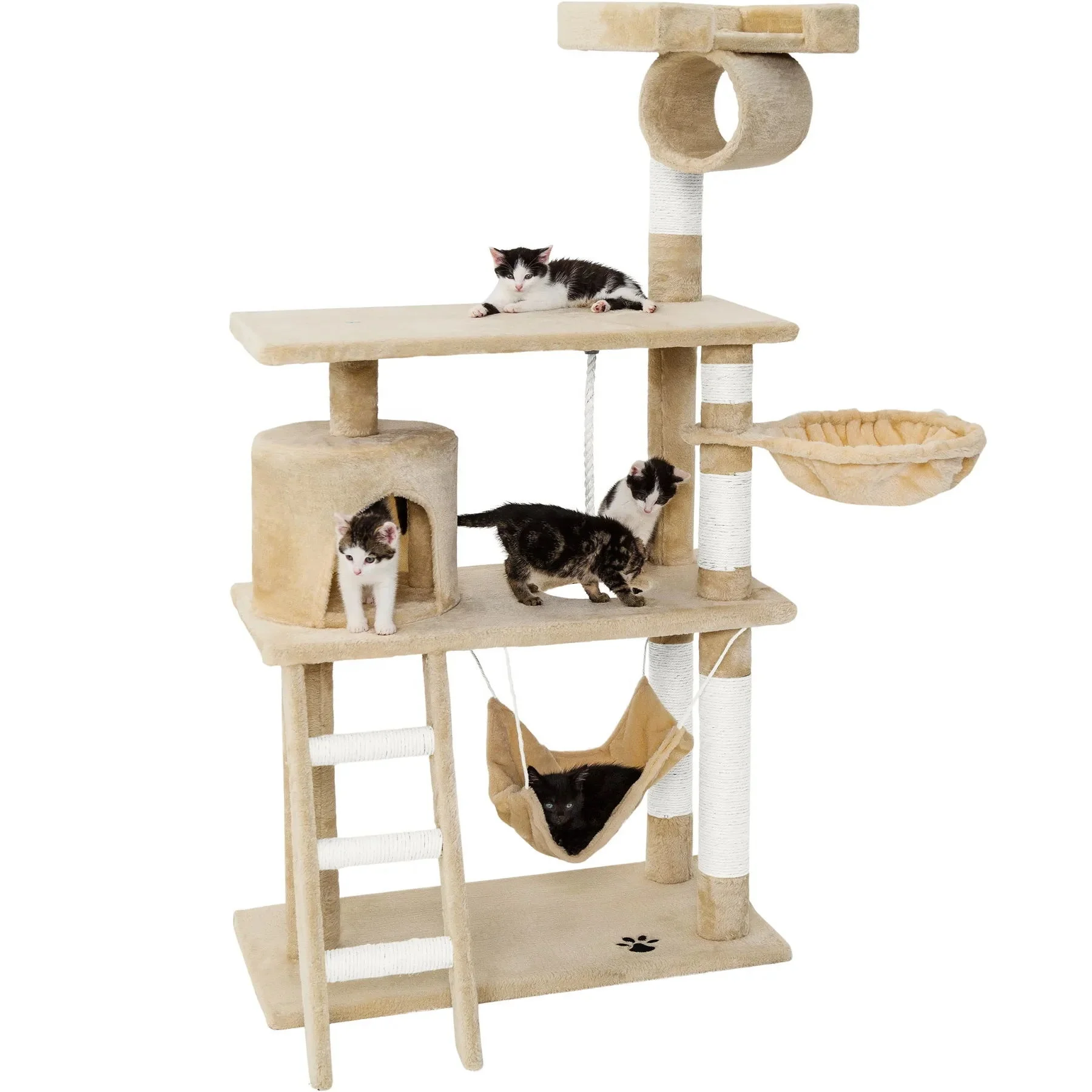 Deluxe Cat House  Supply  with sisal  Tree Including Cave Lying Areas and Sisal Posts