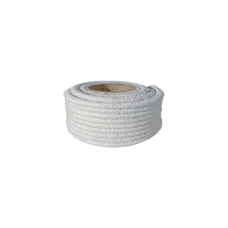 Junai 1260c Diameter 12.7mm X 7.62m Seal And Gasket Ceramic Fiber Wool Rounded Braid Aluminum Silicate Fiber Rope