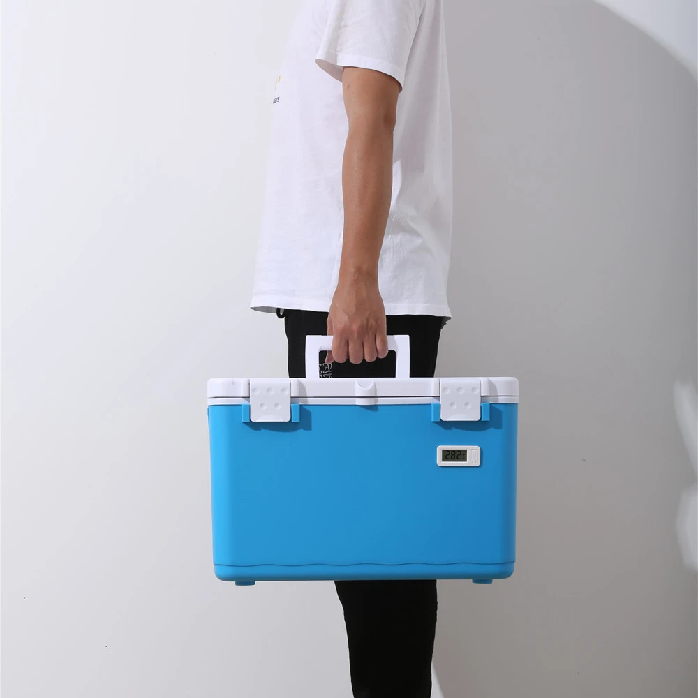 22L Customized Plastic Medical Transport Coolers Picnic Portable Food Ice Chest Cooler Box