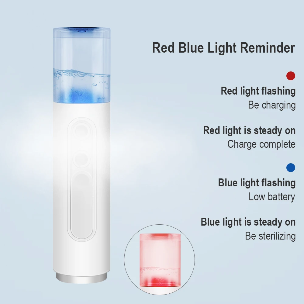 2024 Hot Selling Portable Face Steamer Mini 25ML Water Tank Portable Double Fog Outlet Facial Nano Mist Sprayer