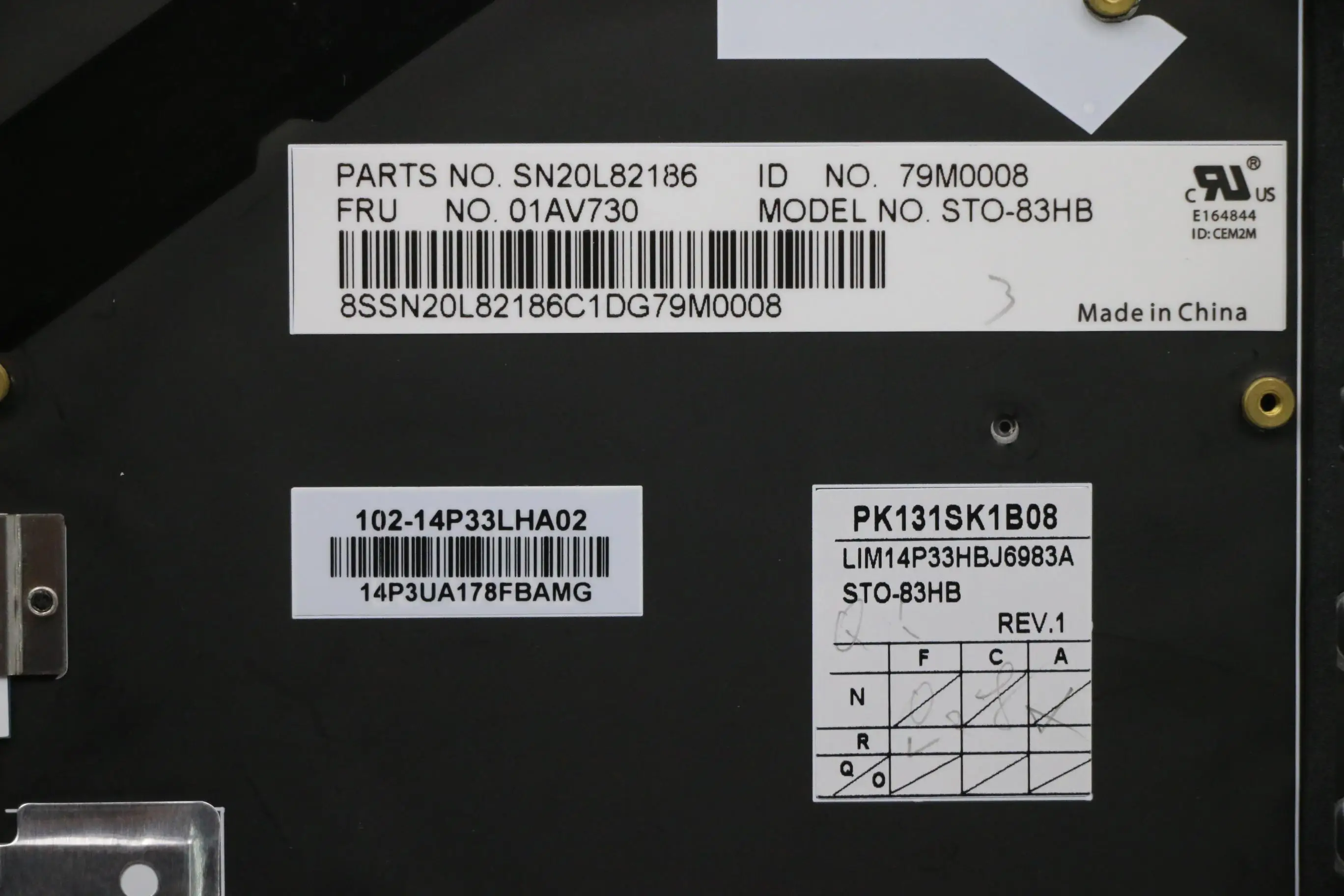 Israelite Hebrew-QWERTY layout keyboard for Lenovo YOGA 370 laptop keyboard