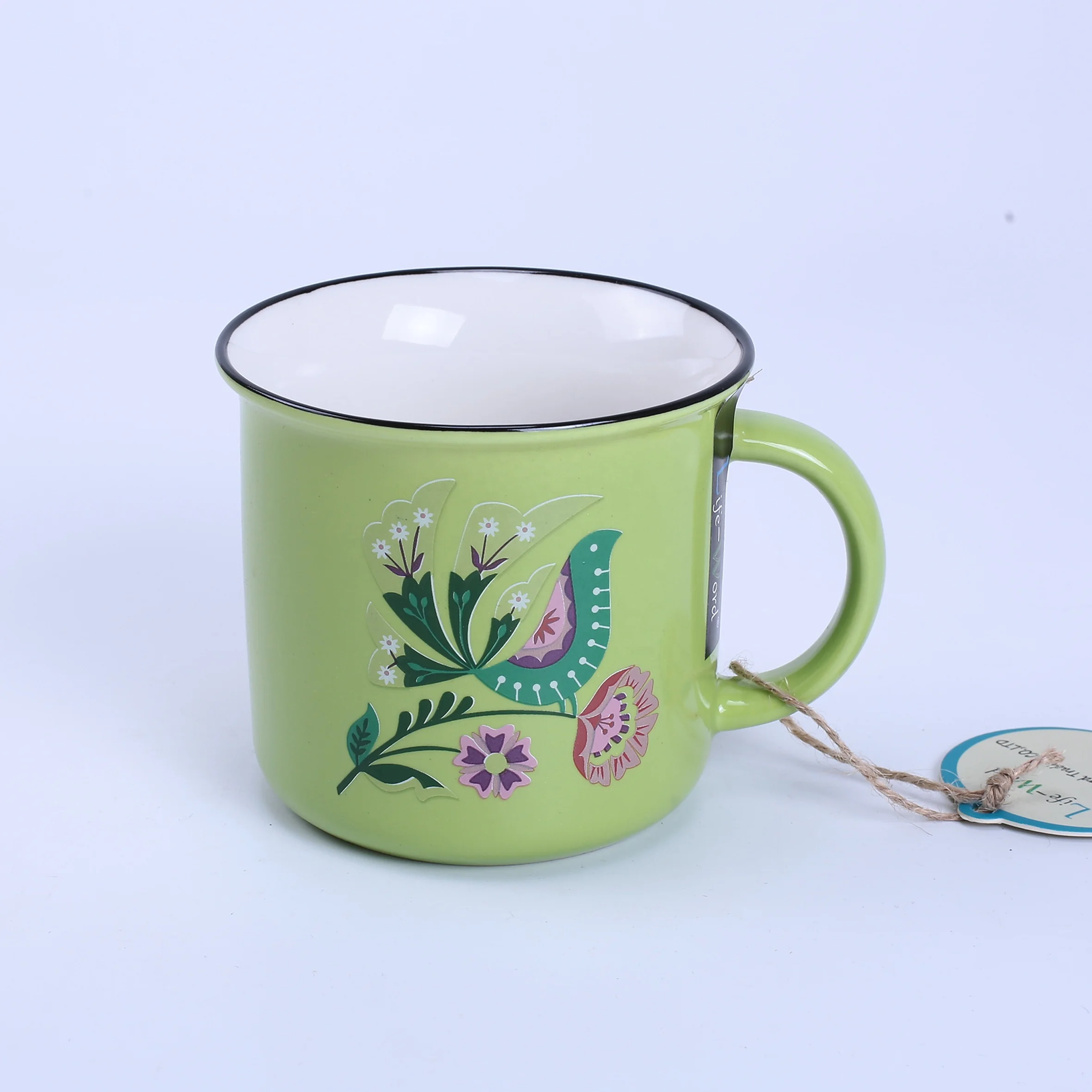 Горячая Распродажа безопасная для мытья в посудомоечной машине наклейка печать пустая белая керамическая кофейная чашка пустые кофейные кружки ручной работы