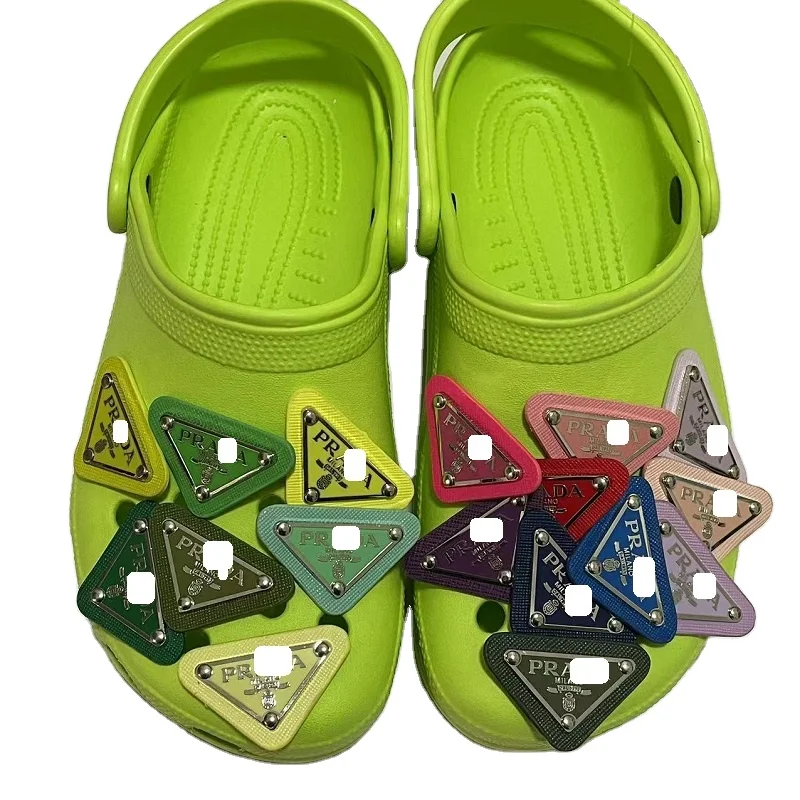 Designer croc charms for luxury croc charms luxury Brand logo croc charm designer shoe decoration