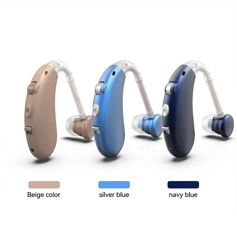KUNV Digital Hearing Aids Sound Amplifier Intelligent Noise Reduction Deafness Back of the Ear Suitable for the Elderly
