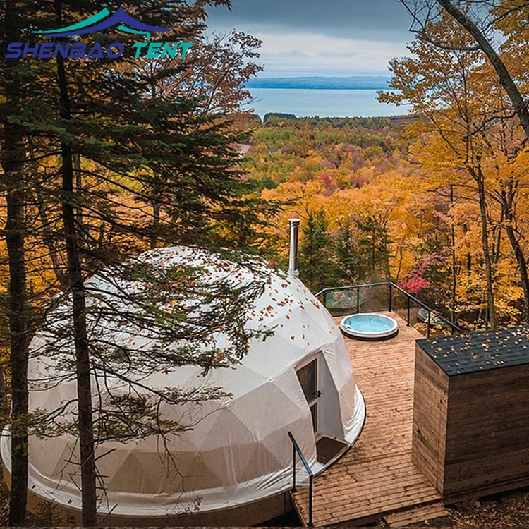 Waterproof UV Protection PVC Igloo Geodesic Dome Tent 4 People Hotel House for Camping Event Outdoor Resort